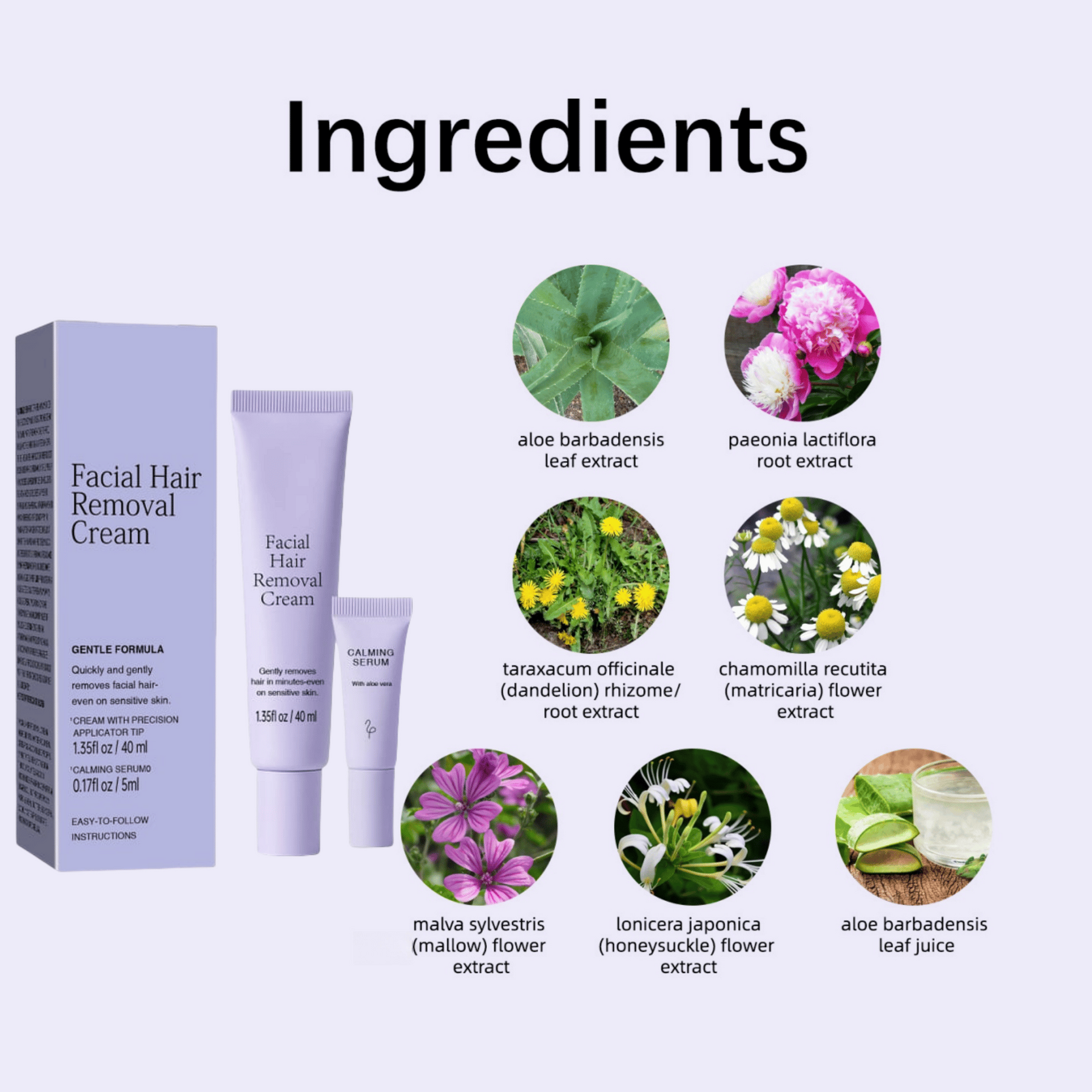 đ„Gentle and Painless Facial Hair Removal Cream