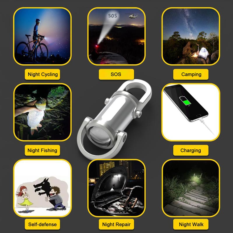 š„Hot Saleš„1200LM Super Bright Mini Keychain Flashlight Waterproof