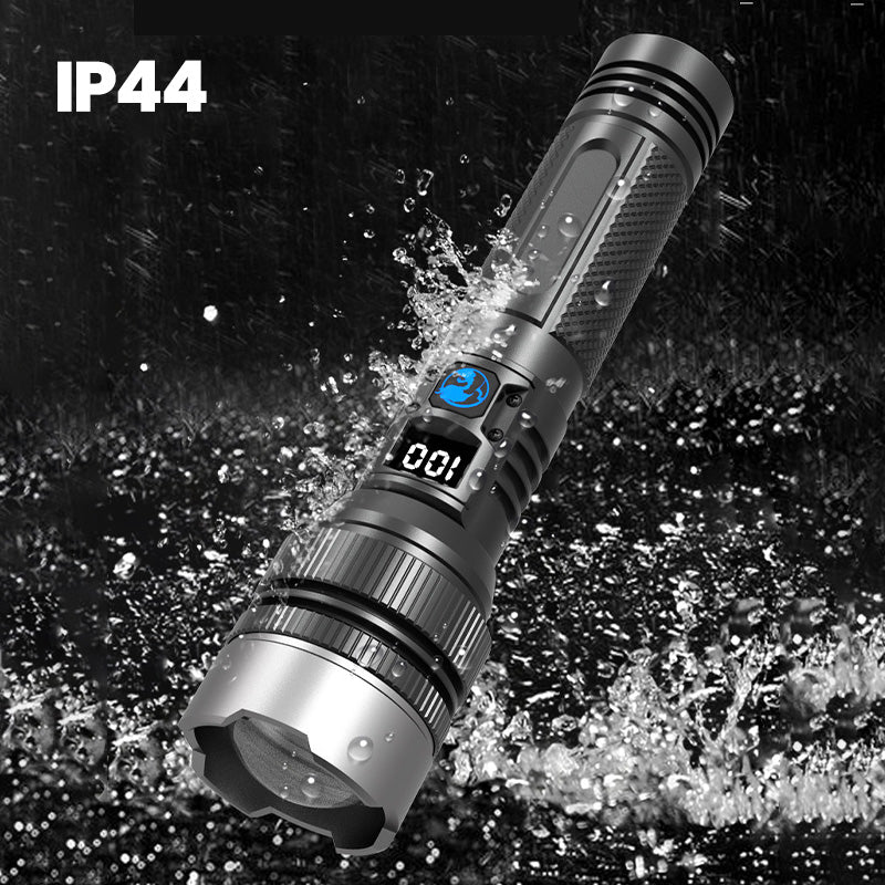 š„Hot Saleš„White Laser Flashlight with Zoom, Power Bank, and Digital Display