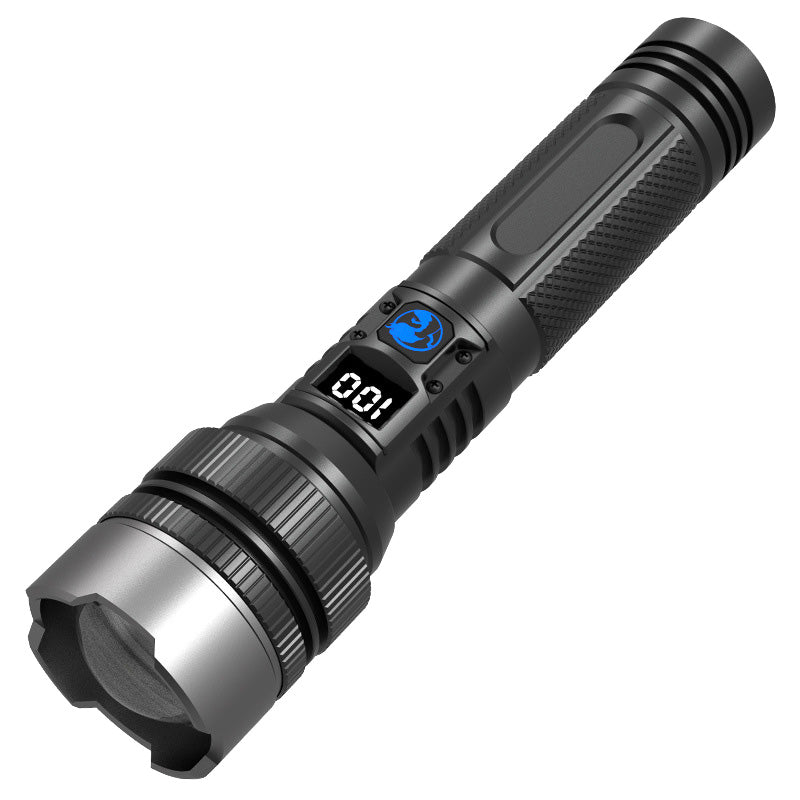 š„Hot Saleš„White Laser Flashlight with Zoom, Power Bank, and Digital Display