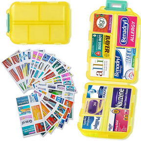 🔥147 Pcs Medicine Labels, DIY Mini Pill Case Labels(Travel Favorite!)