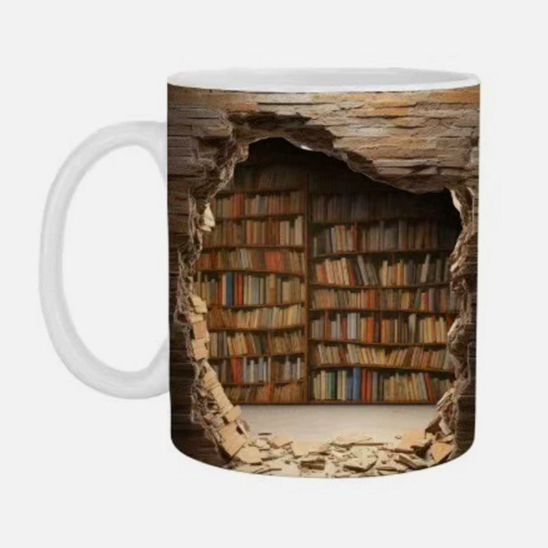 3D Bookshelf Mug