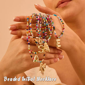 Custom Beaded Initial Necklace
