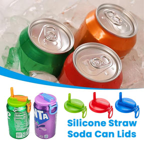 Silicone Straw Soda Can Lid