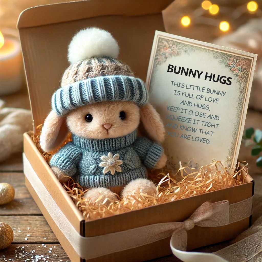 🔥Handmade🐇Mini Bunny Hug Cute Easter Gift🎁