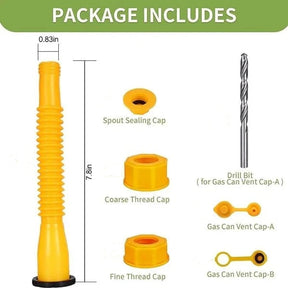 LAST DAY PROMOTION SAVE 49%🔥Upgraded Replacement Gas Can Spout with Flexible Nozzle, Fit for Most 1/2/5/10 Gal Can