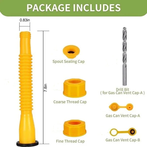 LAST DAY PROMOTION SAVE 49%🔥Upgraded Replacement Gas Can Spout with Flexible Nozzle, Fit for Most 1/2/5/10 Gal Can