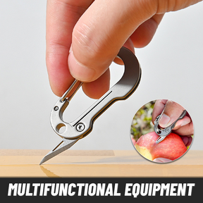 Multifunctional Titanium Keychain With Pocket Knife