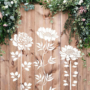 ✨LAST DAY: 49% OFF! - 💐Garden Fence Large Flower Stencils🌻DIY Decoration