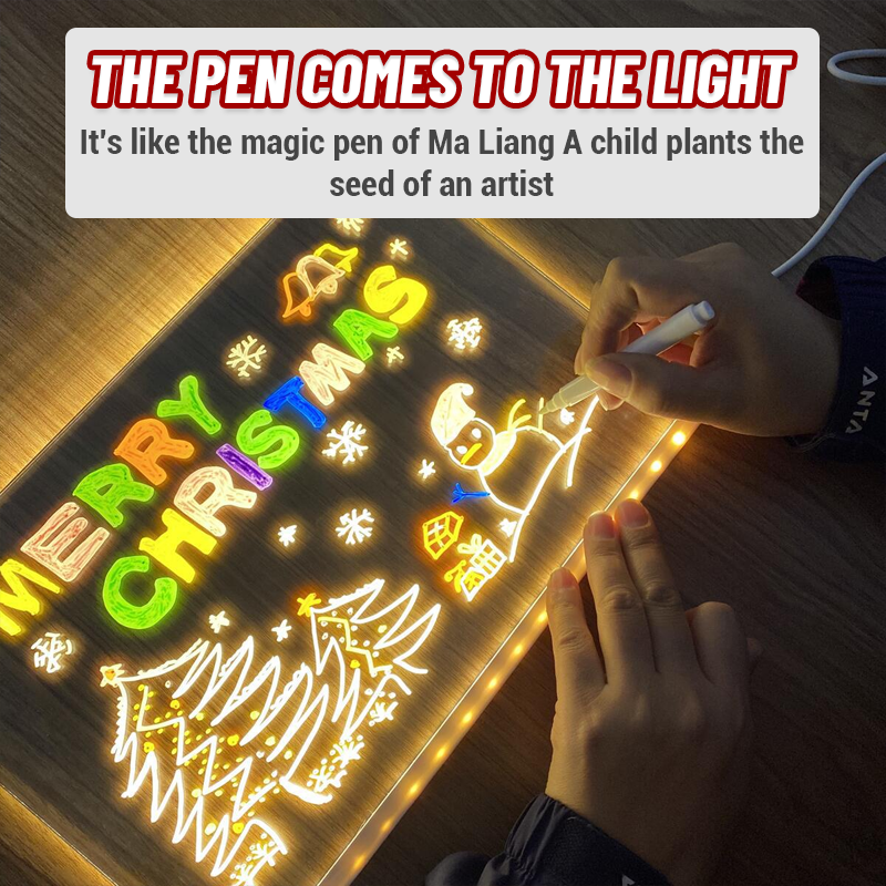 GlowNote LED Message Board with Colorful Neon Light