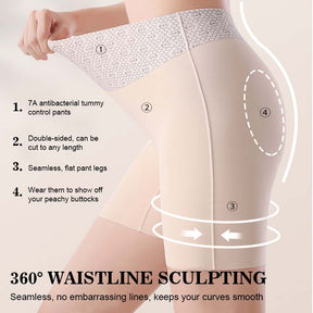 Women's High-Waisted Ice Silk Tummy Control and Butt Lift Underwear