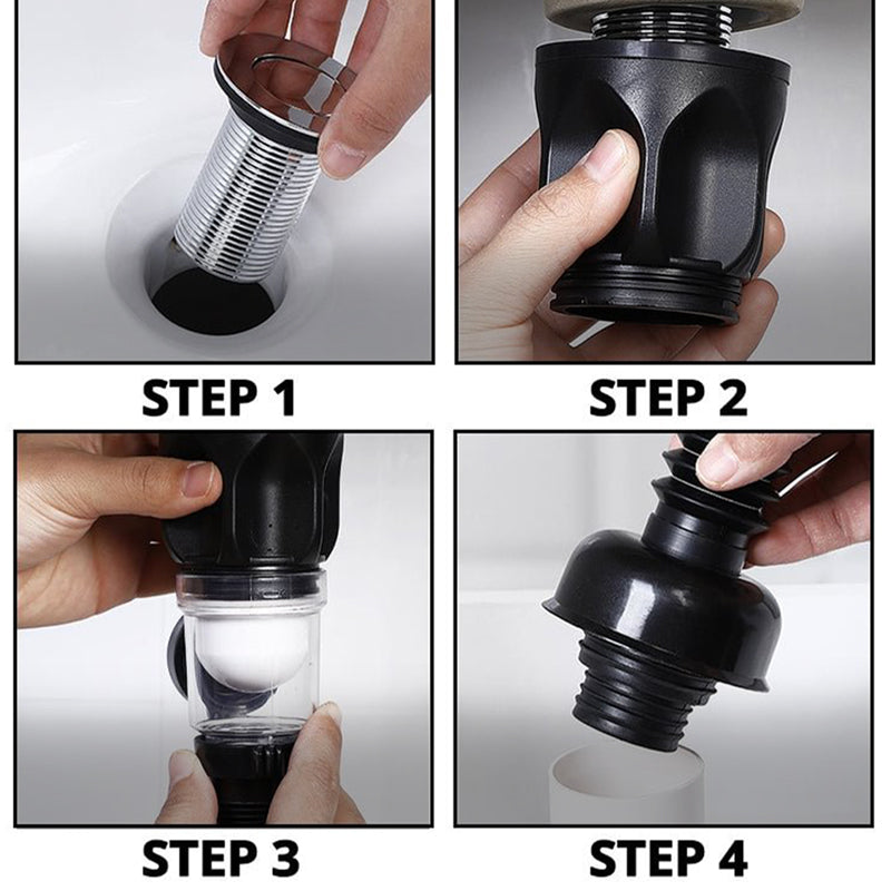 Telescopic Drain Pipe Against Odors