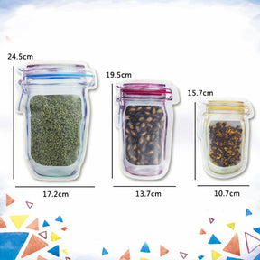 Reusable Mason Bottle Ziplock Bags