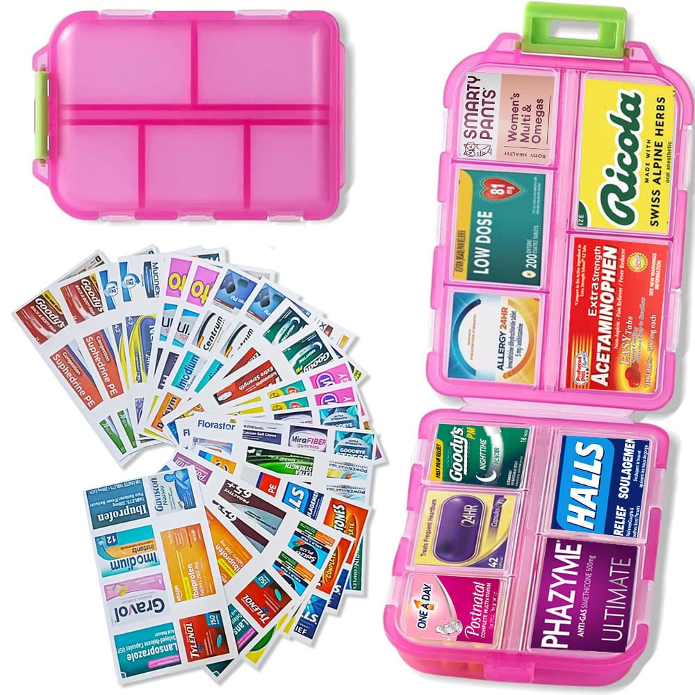 🔥147 Pcs Medicine Labels, DIY Mini Pill Case Labels(Travel Favorite!)
