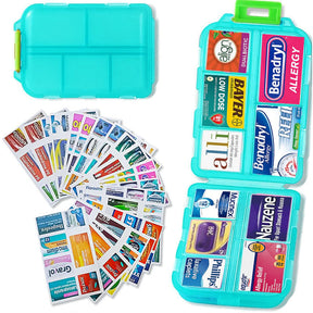 🔥147 Pcs Medicine Labels, DIY Mini Pill Case Labels(Travel Favorite!)