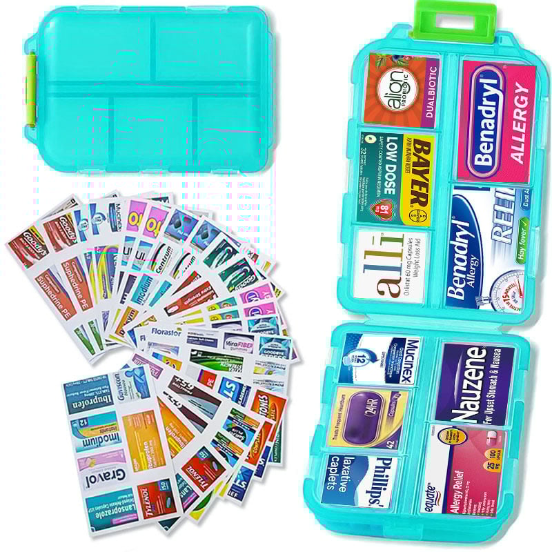 🔥147 Pcs Medicine Labels, DIY Mini Pill Case Labels(Travel Favorite!)