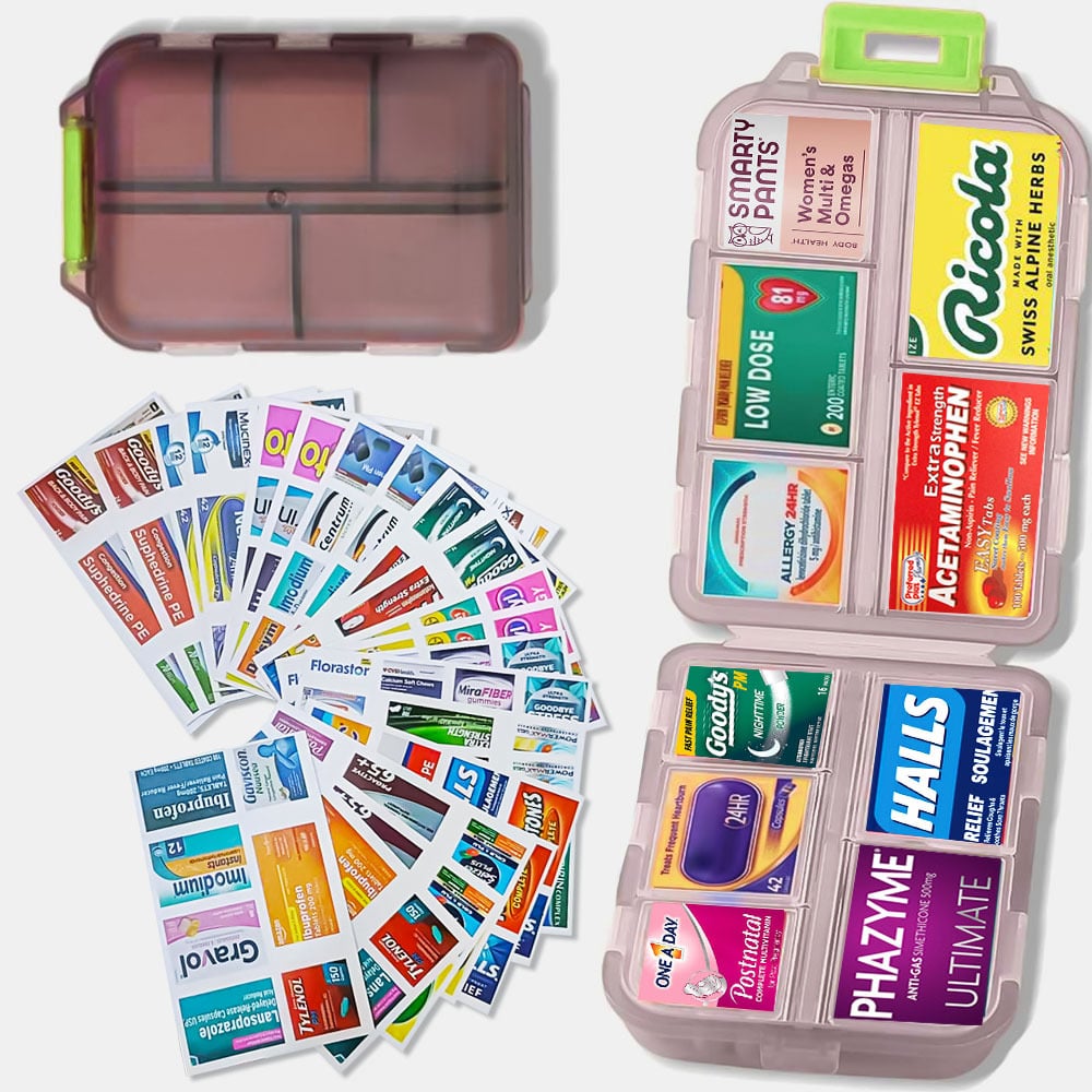 🔥147 Pcs Medicine Labels, DIY Mini Pill Case Labels(Travel Favorite!)