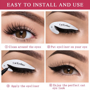 Eyeshadow/eyeliner makeup template stickers