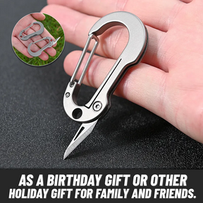 Multifunctional Titanium Keychain With Pocket Knife
