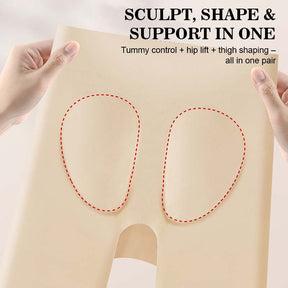 Women's High-Waisted Ice Silk Tummy Control and Butt Lift Underwear