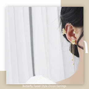 💐BUTTERFLY TASSEL STYLE ZIRCON EARRINGS | PERFECT GIFT🎁