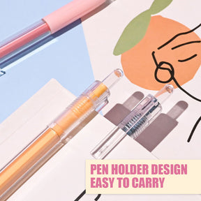 Morandi Color Cartoon Pattern Student Utility Knife（6 Pcs)