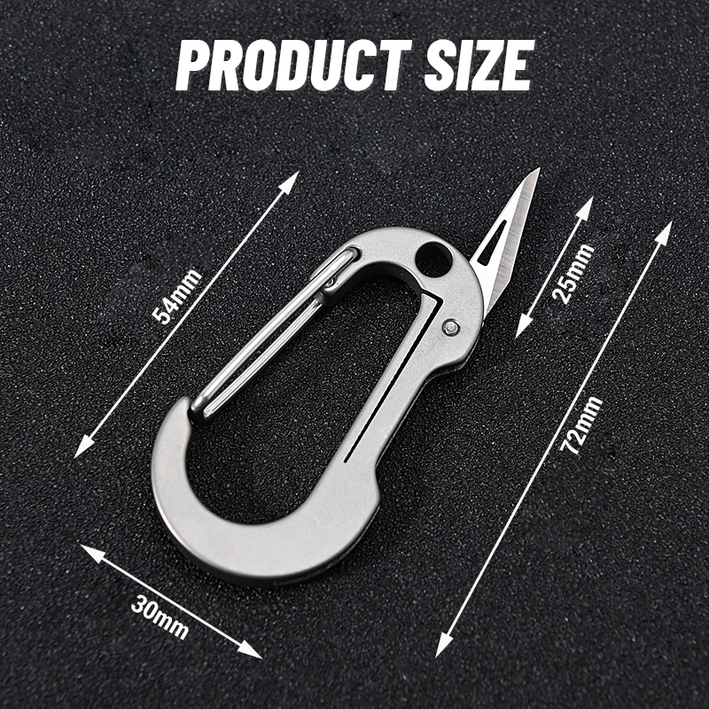 Multifunctional Titanium Keychain With Pocket Knife
