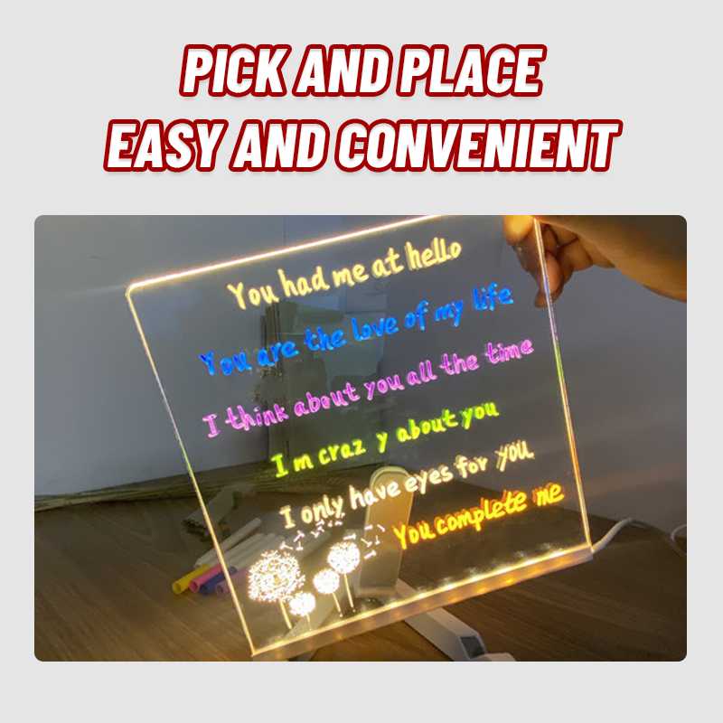 GlowNote LED Message Board with Colorful Neon Light