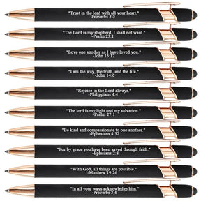 ❤️🙌Find Daily Strength: Premium Comfort Bible Verse Pens – 10pcs (Gift Set)