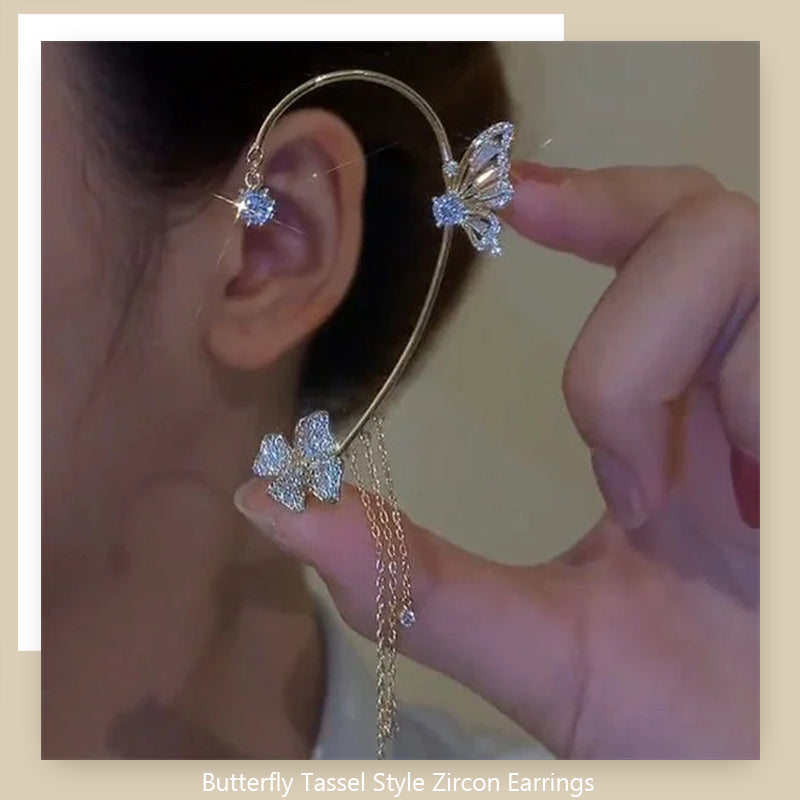 💐BUTTERFLY TASSEL STYLE ZIRCON EARRINGS | PERFECT GIFT🎁