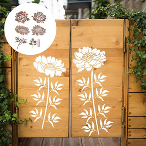 ✨LAST DAY: 49% OFF! - 💐Garden Fence Large Flower Stencils🌻DIY Decoration