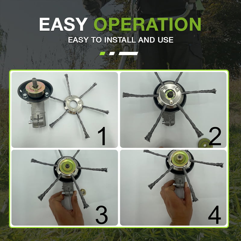 🔥Buy More Save More String🌿Trimmer Replacement Head,Steel Wire Grass Cutting Head