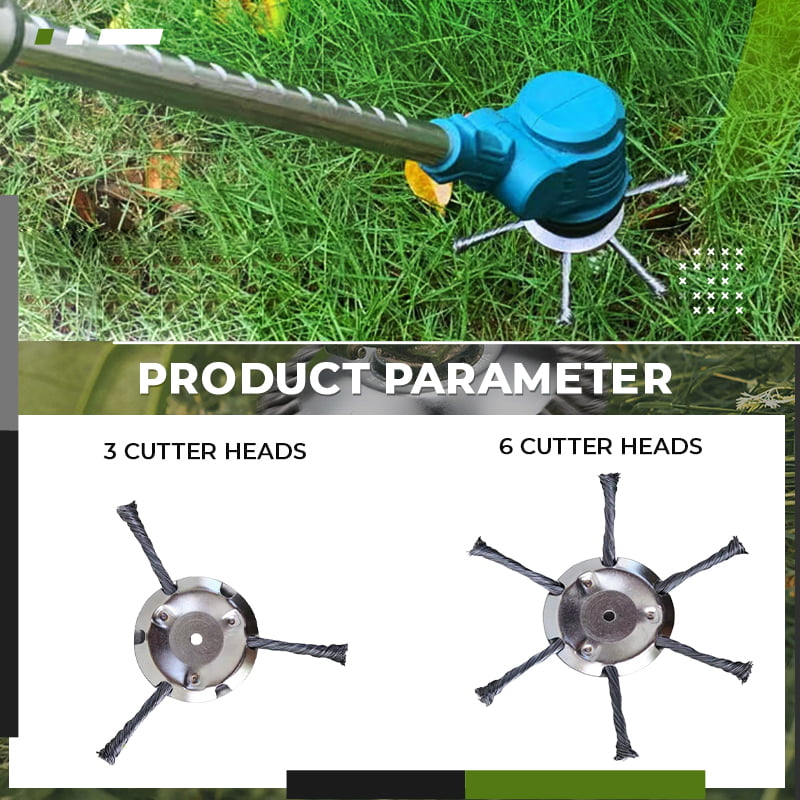 🔥Buy More Save More String🌿Trimmer Replacement Head,Steel Wire Grass Cutting Head