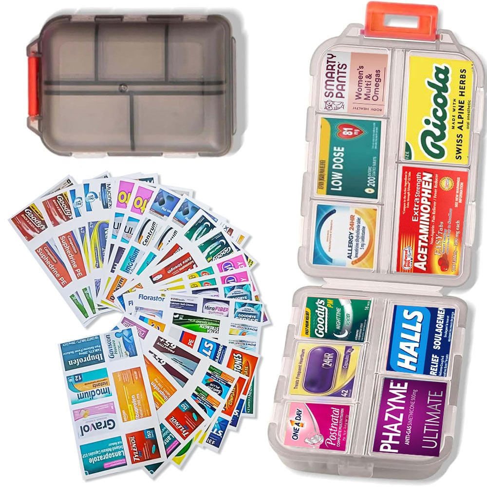 🔥147 Pcs Medicine Labels, DIY Mini Pill Case Labels(Travel Favorite!)