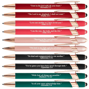 ❤️🙌Find Daily Strength: Premium Comfort Bible Verse Pens – 10pcs (Gift Set)