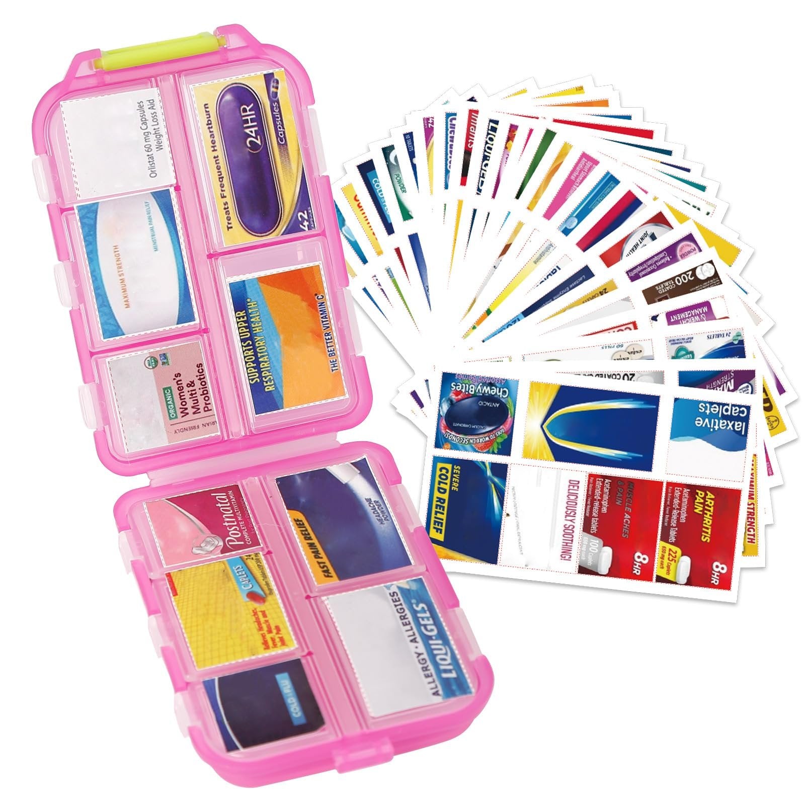 🔥147 Pcs Medicine Labels, DIY Mini Pill Case Labels(Travel Favorite!)