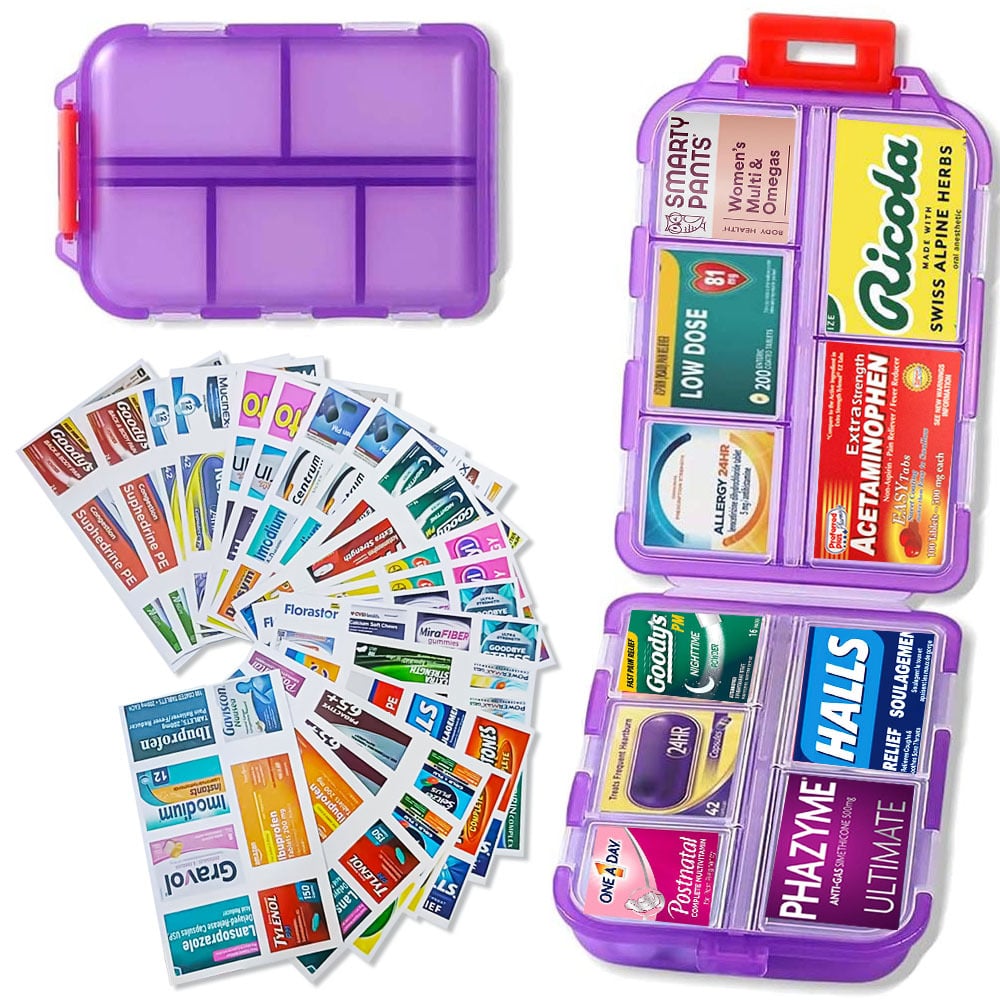 🔥147 Pcs Medicine Labels, DIY Mini Pill Case Labels(Travel Favorite!)