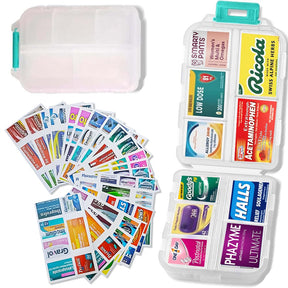 🔥147 Pcs Medicine Labels, DIY Mini Pill Case Labels(Travel Favorite!)