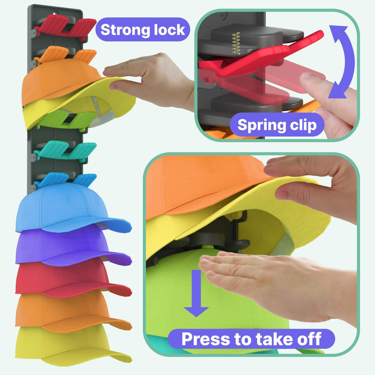 🔥Last Day 49% OFF - Hat Organizer for Baseball Caps